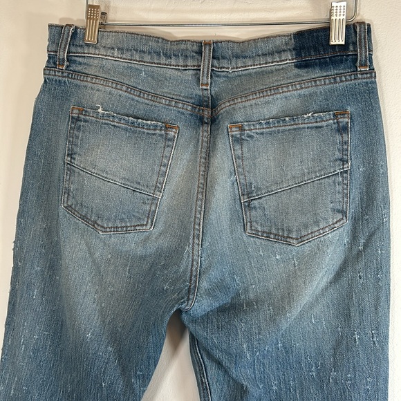 Vice Denim MILF Distressed High Waisted Frayed Hemline Womens Size 31 Blue Jeans - Picture 9 of 15